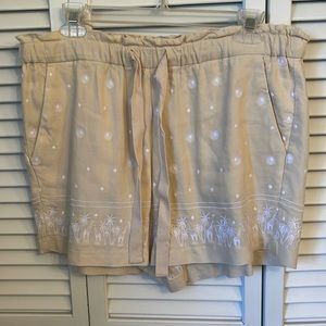 Loft draw string shorts
